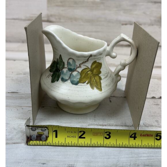 Vintage Creamer by Metlox Vernon Ware Vineyard Made In USA 4” Tall - Picture 8 of 8